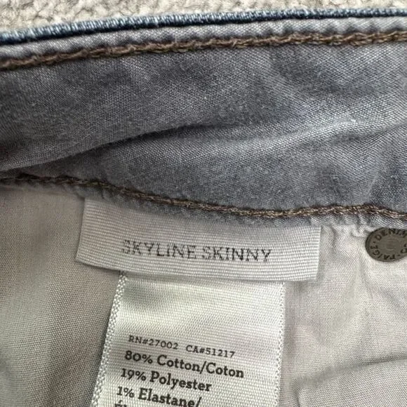 Paige Skyline Skinny Denim Jeans Womens 26 Blue Dark Wash Mid Rise Casual 28x28 - Picture 7 of 15